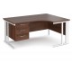 Maestro Cantilever Ergonomic Corner Desk with Fixed Pedestal